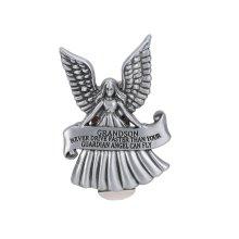 Never Drive Faster Grandson Angel Visor Clip - Pack of 4