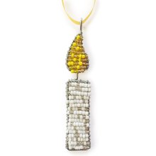 Beaded Candle hanging Christmas decoration