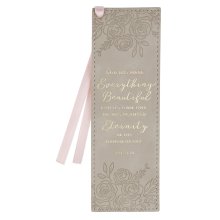 Bookmark-God Has Made Everything Beautiful (Ecc. 3:11)-Taupe Faux Leather