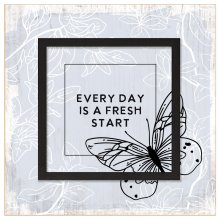 Plaque-Layered Grace-Every Day Is A Fresh Start (6" x 6")