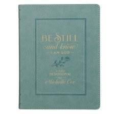 Devotional Be Still and Know Faux Leather Teal