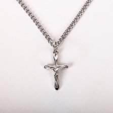 16" Sterling Silver Crucifix Necklace