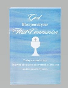 Plaque-First Communion (4" x 6") (Pack of 3)