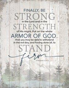 Wall Plaque-Timberland Art 11.75X15-Finally  Be Strong
