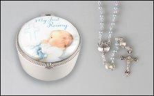 Baby Boy's My First Rosary with Porcelain Box