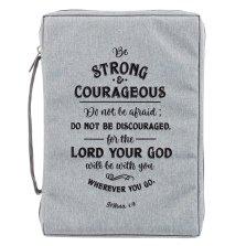 Large Strong and Courageous Poly-Canvas Bible Cover