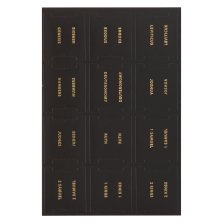 Bible Indexing Tabs Black w/Gold Foil