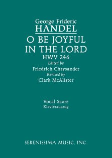 O be joyful in the Lord, HWV 246: Vocal score