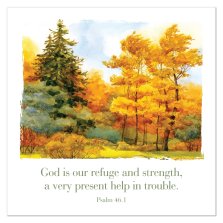 Pack of 6 Greetings Cards: 'God is our refuge…' Ps. 46.1