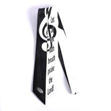 Let All That Hath Breath Praise Him Grey Polyester Tie