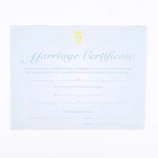 Certificate Of Marriage With Cross & Doves Pack of 6