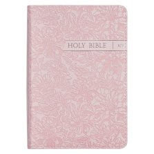 KJV Bible Mini Pocket Faux Leather, Pink