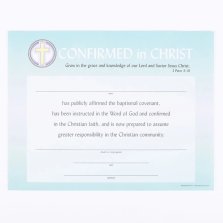 Certificate Confirmed In Christ Pack of 6