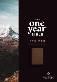 NLT The One Year Bible for Men (LeatherLike, Rustic Brown Mountain)