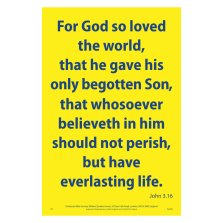 Waterproof Scripture Poster: Jn. 3.16