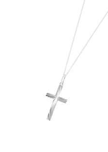 Diamond Cut Silver Cross Pendant