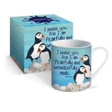 Fearfully and Wonderfully Made Puffins Mug & Gift box