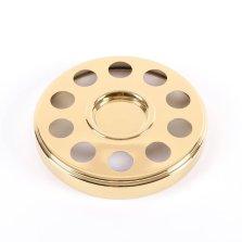 Gold Finish Deluxe Communion Mini Bread Plate Tray & Bread Disc