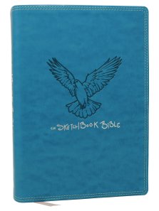 The Sketchbook Bible: The Complete Bible with Hundreds of Illustrations (NKJV, Teal Leathersoft, Red Letter, Comfort Print)