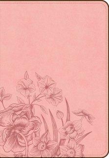 CSB Large Print Compact Reference Bible, Pink Floral