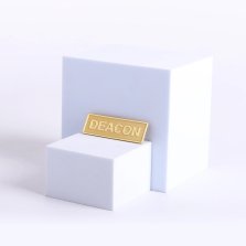 Badge Metal Deacon Goldtone Pin