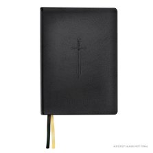 Lsb, Handy Size, Inside Column Reference, Paste-Down Black Faux Leather Sword, Red Letter