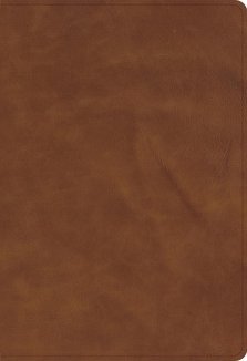 CSB Personal Size Bible, Zipper Closure, Tan Calfskin