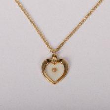 18" Gold Over Sterling Silver Mustard Seed Heart Necklace