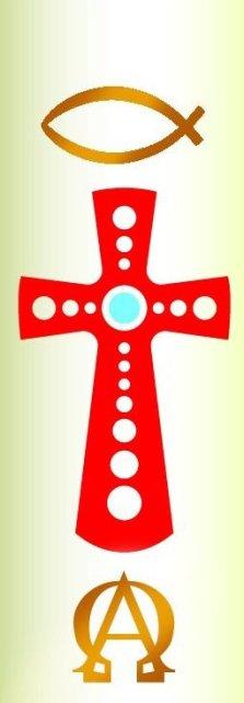 Candle Sticker- Red Cross 2 Symbols (Without Year)