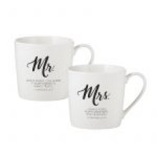 Mr & Mrs Cafe Mug Set
