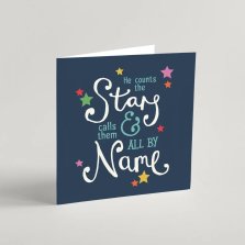 He Counts The Stars New Baby Card & Envelope