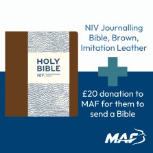 NIV Journalling Bible, Brown, Imitation Leather and MAF Bible Donation