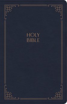 KJV Large Print Personal Size Reference Bible, Navy Leathertouch