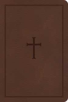 CSB Large Print Compact Reference Bible, Brown LeatherTouch