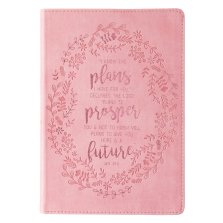 I Know the Plans Slimline LuxLeather Journal in Pink