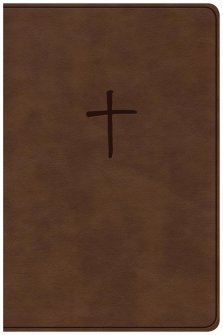 CSB Compact Bible, Brown, Imitation Leather, Two-Column Text, Topical Subheadings, Words of Christ in Red, Concordance, Presentation Page