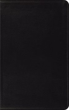 ESV Thinline Bible, Black, Bonded Leather, Two-Column Format, Concordance, Words of Jesus in Red Text, Presentation Pages, Ribbon Marker, Gold Page Edging