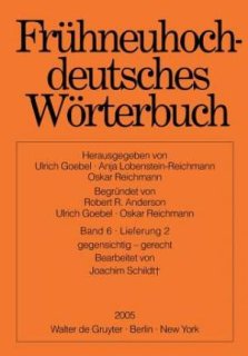 Fruhneuhochdeutsches Worterbuch. Band 6, Lieferung 2