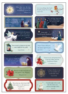 70 Christmas Bible Verse Stickers