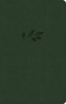 CSB Thinline Bible, Anglicised Edition, Olive Leathertouch