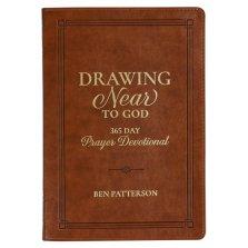 Devotional Drawing Near to God Brown Faux Leather