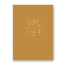 Pray Without Ceasing Prayer Journal Mustard Faux Leather