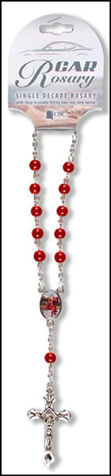 Ruby Single Decade Car Rosary