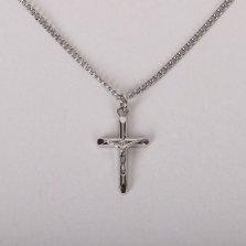 18" Sterling Silver Crucifix Necklace