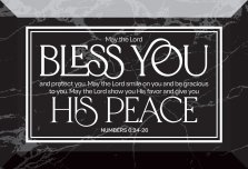 Glass Plaque-May The Lord Bless You (6 x 4)