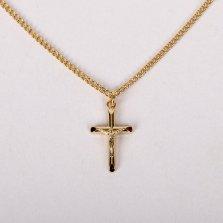 18" Gold over Sterling Crucifix Necklace