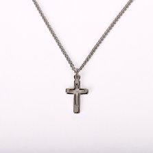 16-18" Sterling Silver Cross Cut Out Necklace