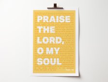 Praise the Lord, O My Soul Psalm 103 A4 Poster