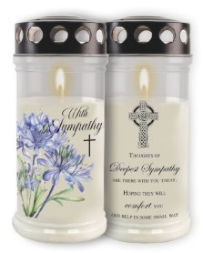 White With Sympathy Windproof Cap Candle