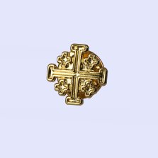 Jerusalem Cross Lapel Pin - Pack of 3